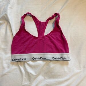 pink calvin klein bra